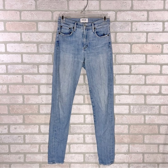 Agolde Sophie Midrise Skinny Raw Hem Jeans Size 25 - Picture 3 of 12